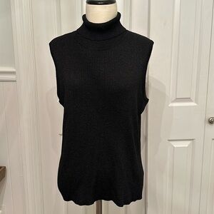 Black Turtleneck Tank Top